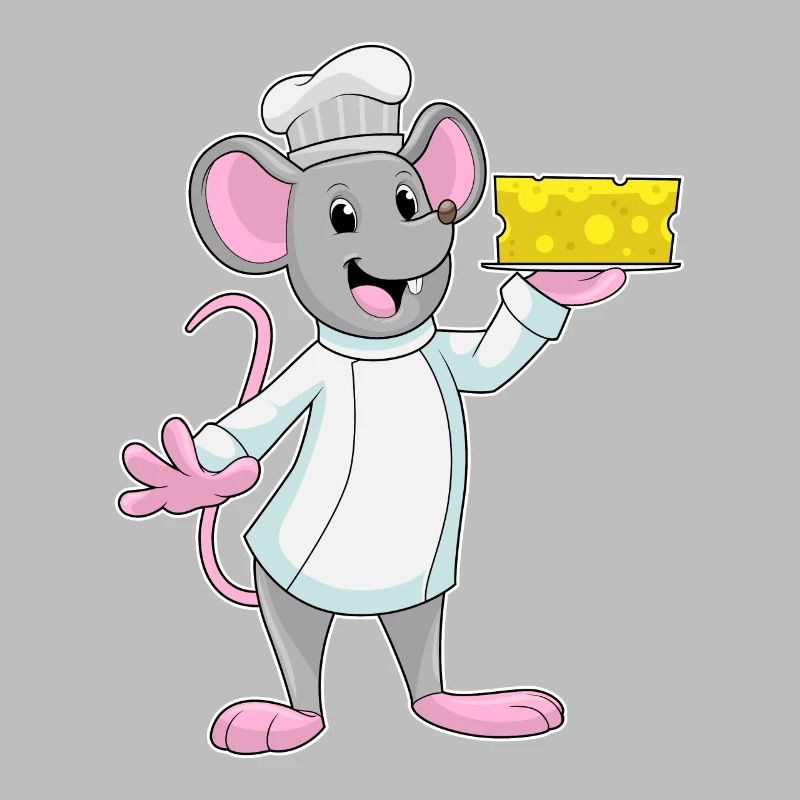 Mouse as a cook with cheese