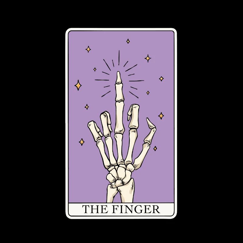 Sarcasm Tarot Card Finger for a Tarot Reader
