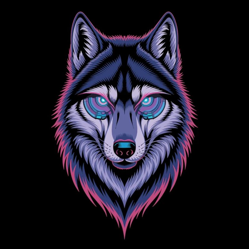 Techno Wolf Kunst
