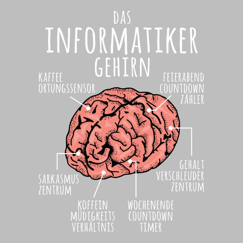 Informatiker Gehirn Programmierer Nerd IT Student