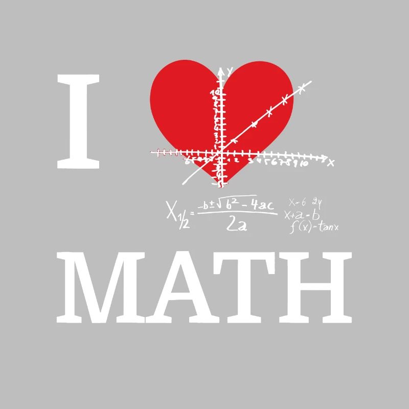 J’aime les maths je coeur math drôle de maths nerd