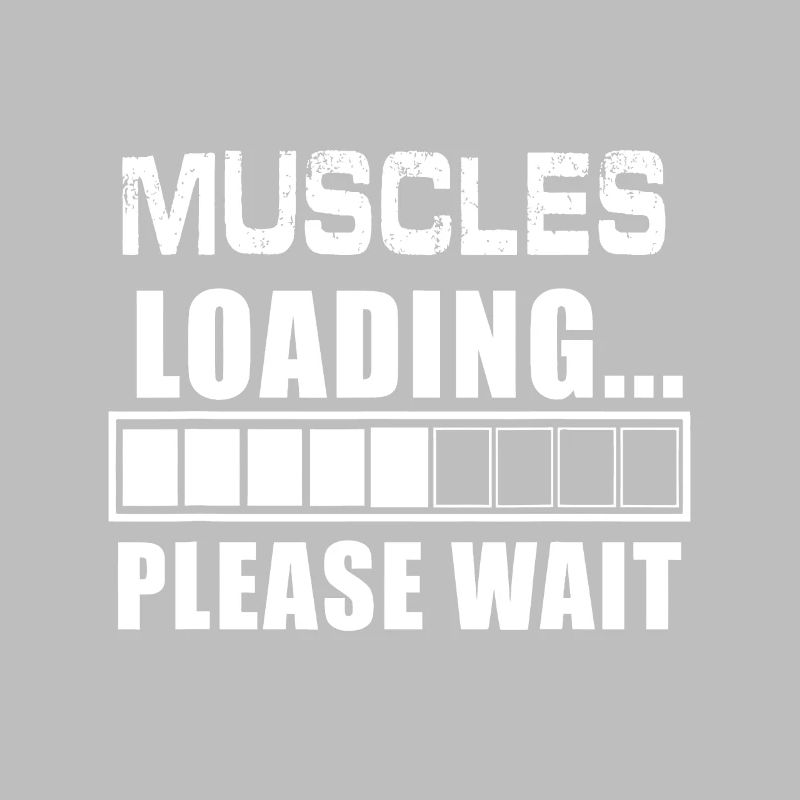 Funny Muscles Loading Please Wait Body Builder Gym