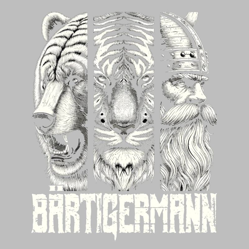 Bärtigermann Bär Tiger Mann Geschenk Bart