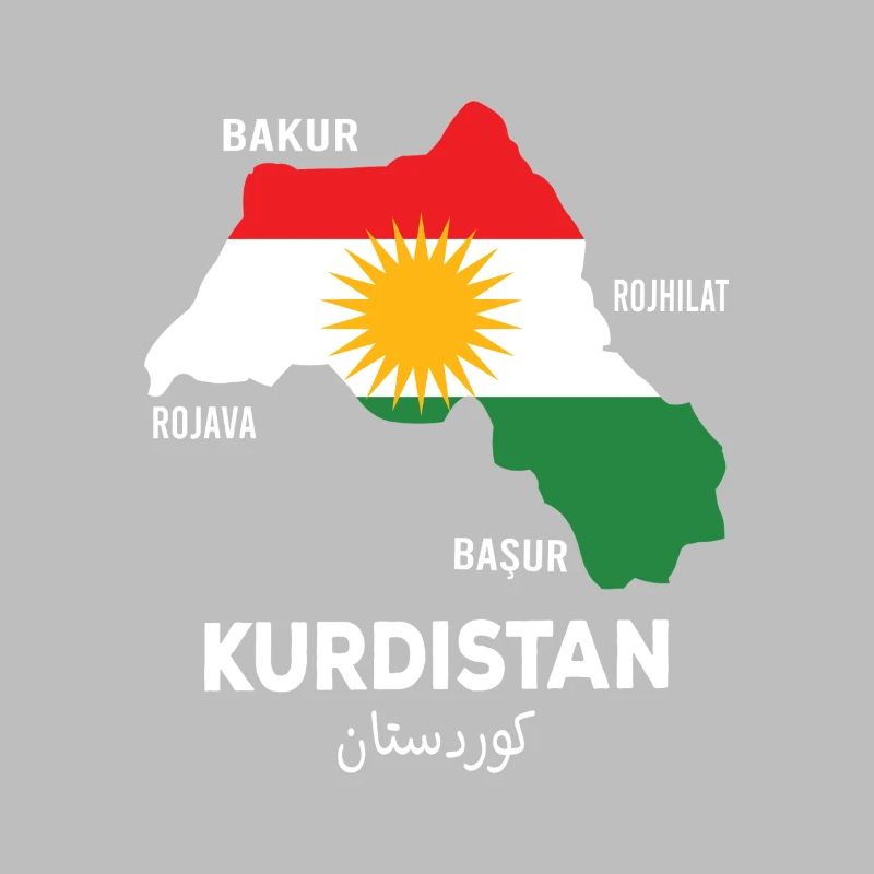 Drapeau du Kurdistan Bakur Bashur Rojava Rojhlt Newroz