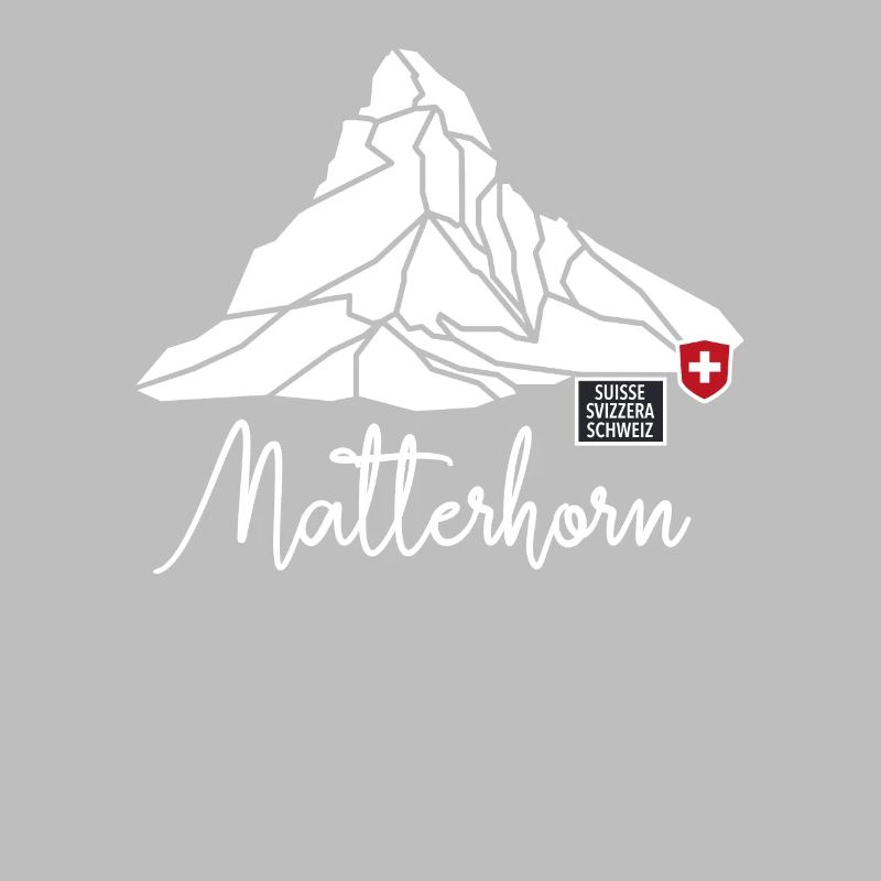 Matterhorn Zermatt Schweizer Berg Retro Low Poly