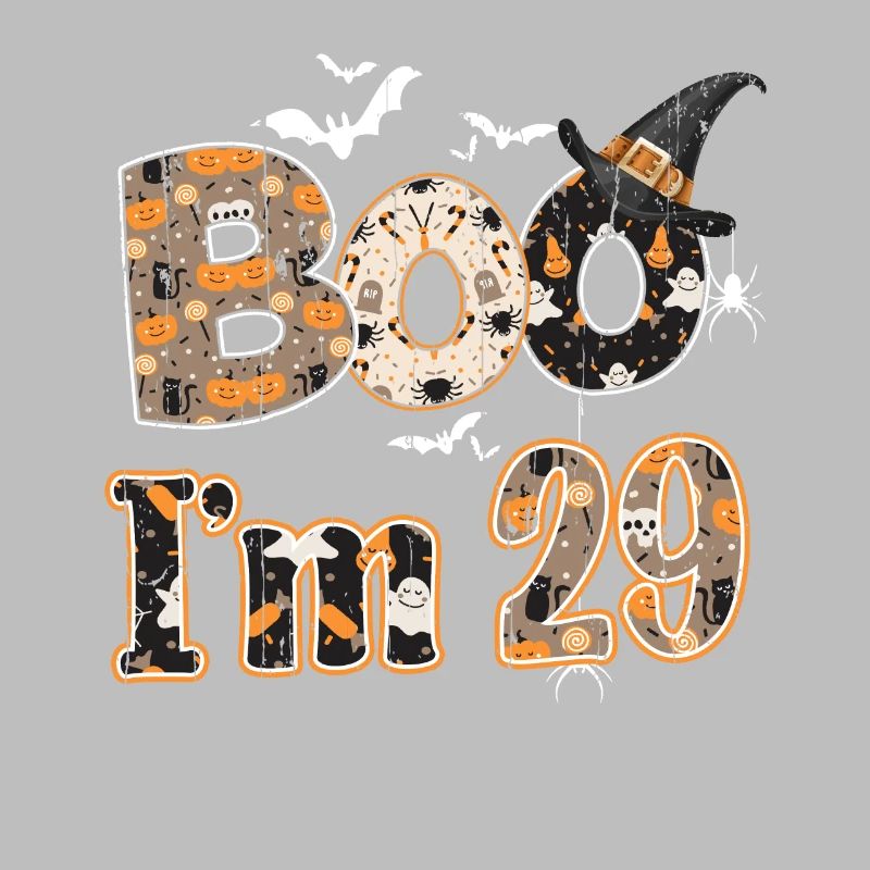 Halloween Pattern Ghost Creatures Naissance Age 29