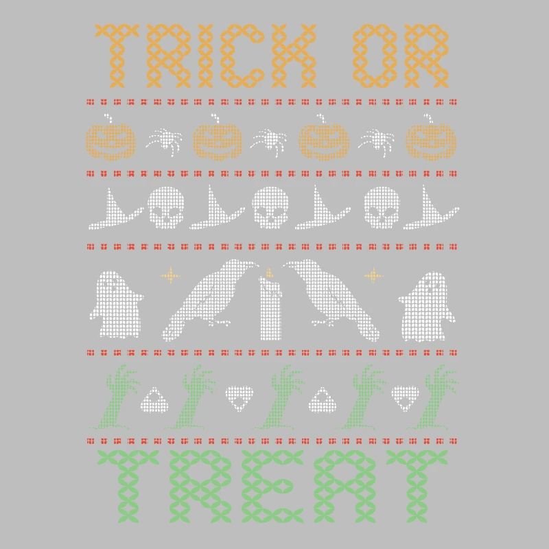 Stitch Pattern Horror Creatures Trick Halloween
