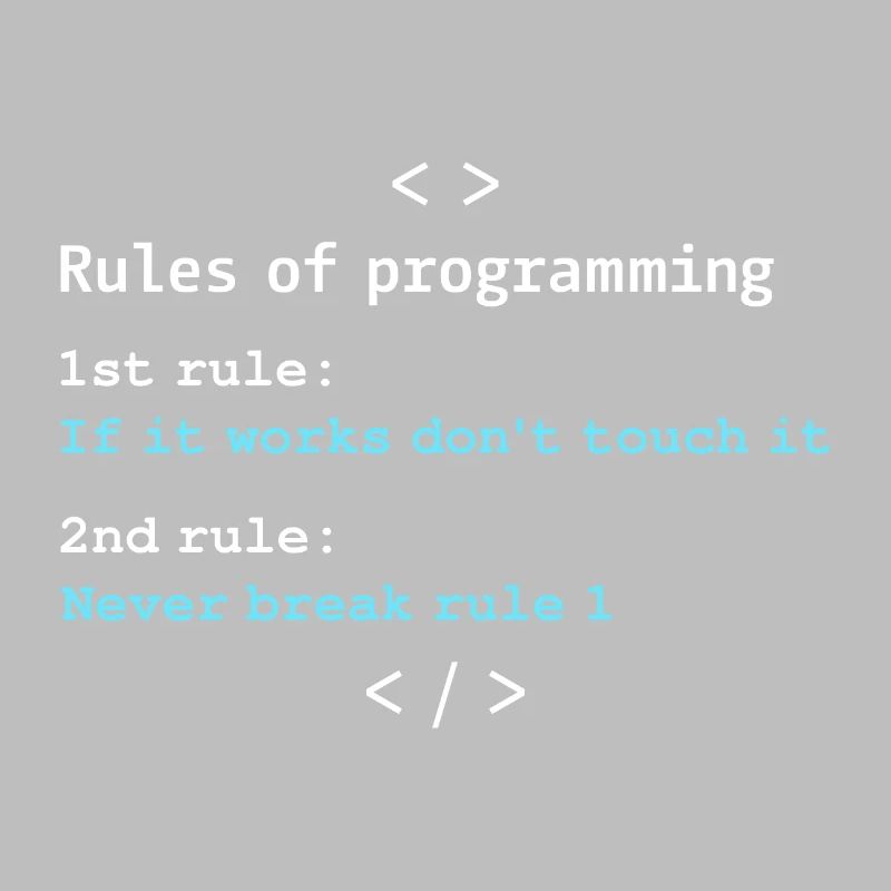 Règles de programmation