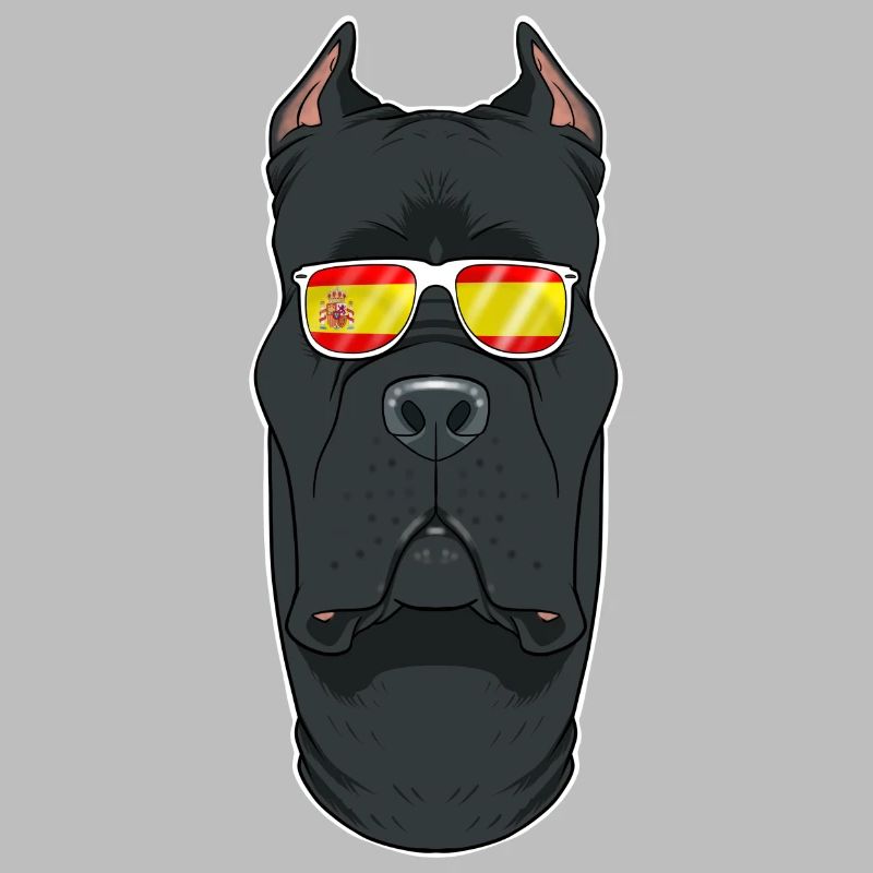 Cane Corso I Lunettes de soleil Espagne I Drapeau espagnol