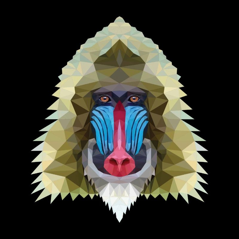 Monkey polygon design gift