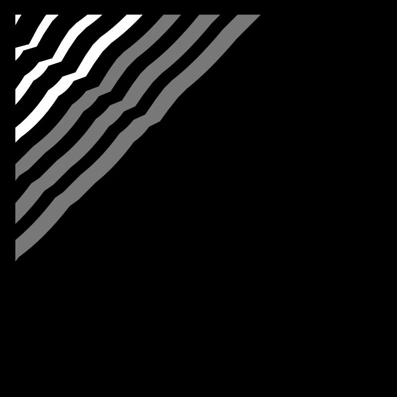 Triangular shape Many lines lines pattern