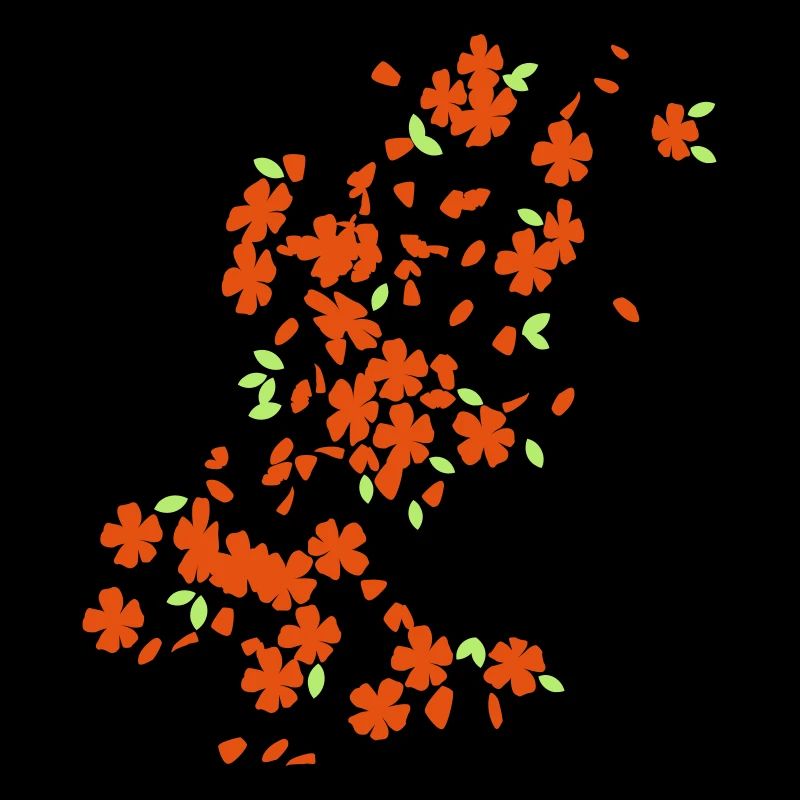 fleurs dans le vent / raining blossoms (2c)