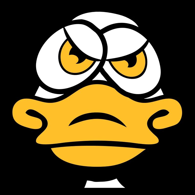 Duck in a bad mood evil