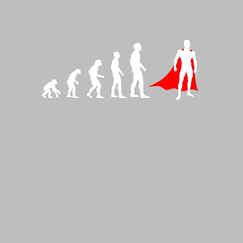 Evolution des Menschen Superheld witzig