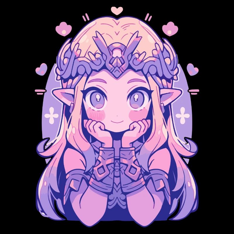 Princesse Chibi mignonne - Conception de conte de fées mignon