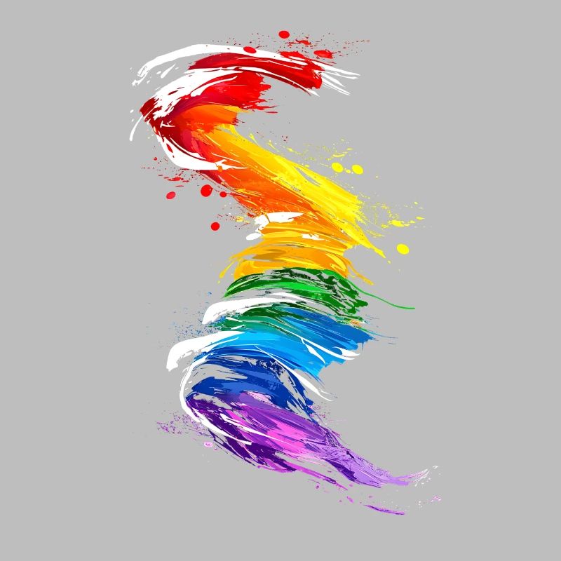 Abstraktes Regenbogen Pride Tornado Design - Lebendig