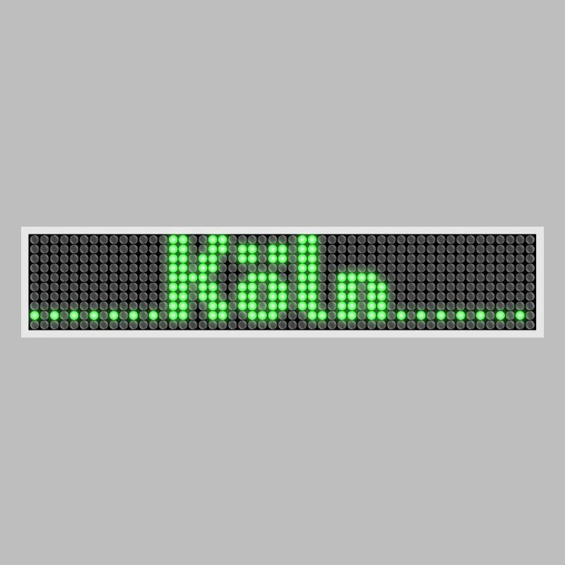 Koeln LED Display Gruen