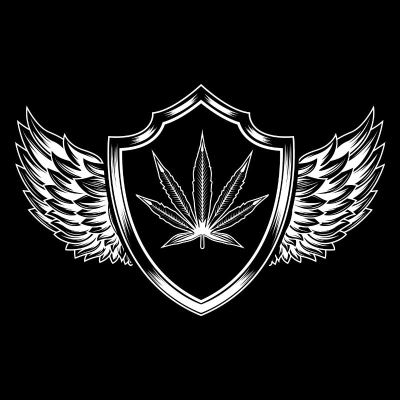 Hemp Leaf Crest Cannabis