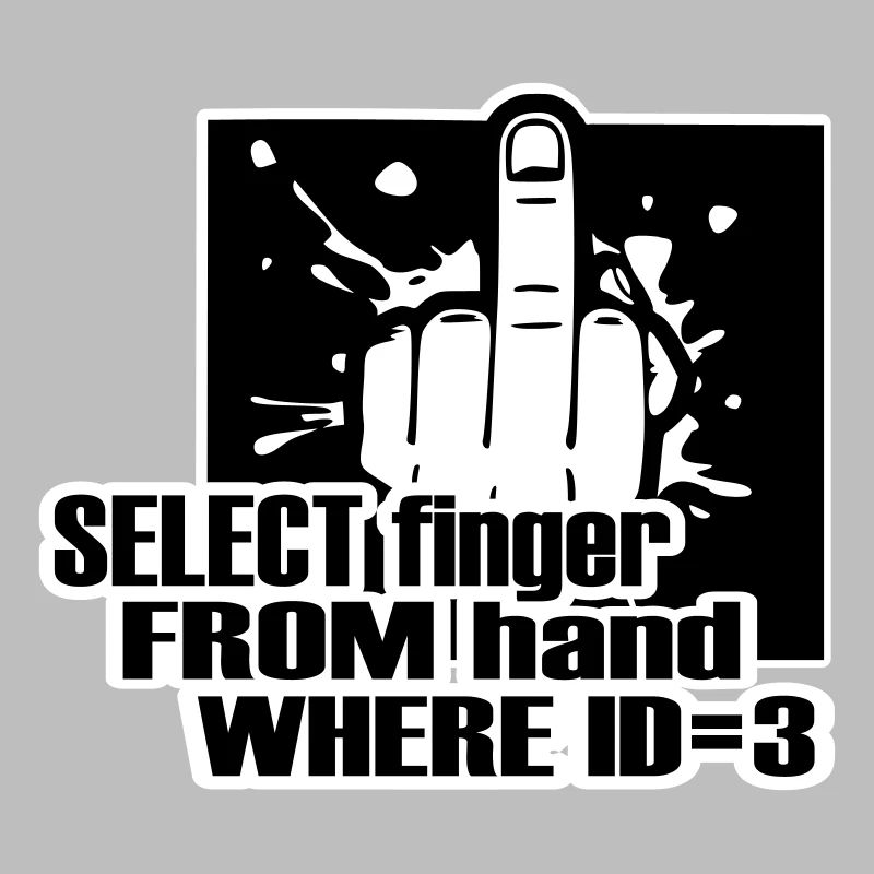 SELECT finger FROM hand