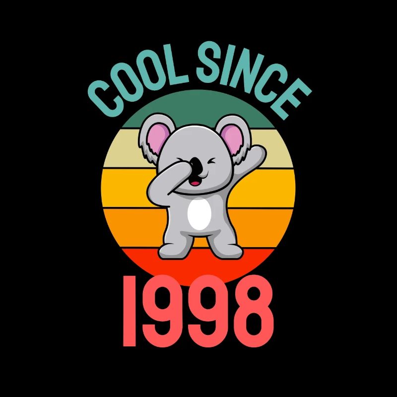 Cool seit 1998 Retro Dabbing Koala 24. Geburtstag