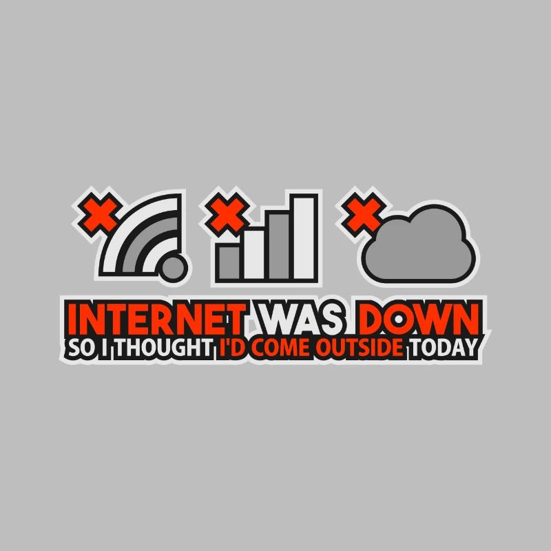 Internet Was Down - Offline Programmierer Computer