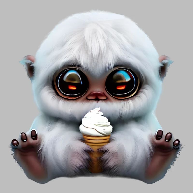 Yeti mit Softeis