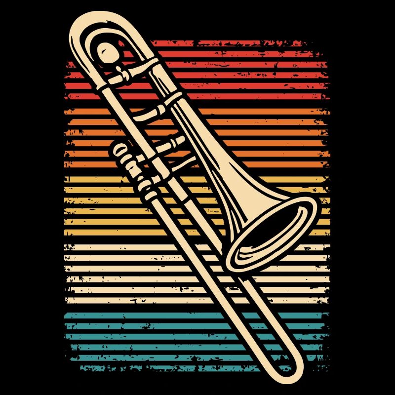 Trombone Player Retro Trombone Trombonist