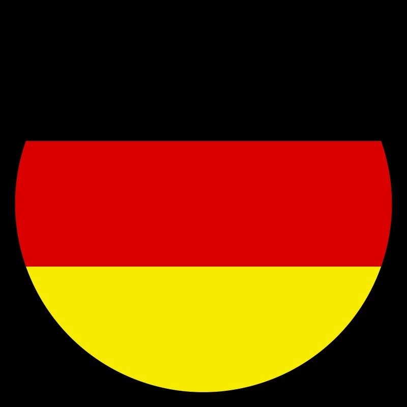 Flagge Deutschland Germany Drei Farben Vektor Rund