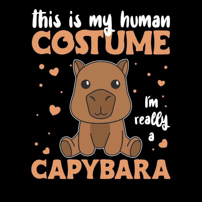 this is my human costume I'm really a capybara