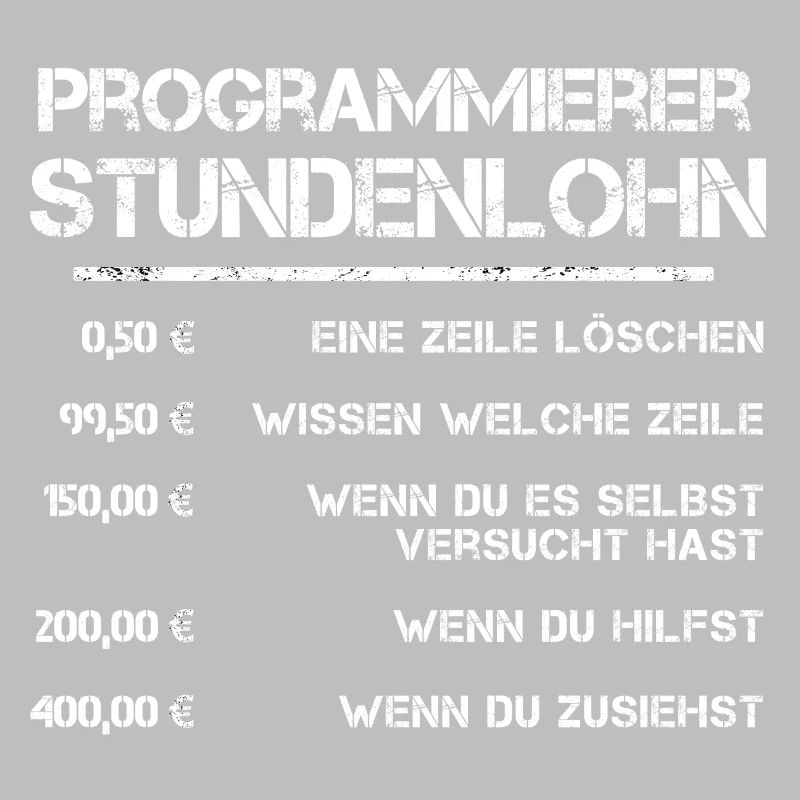 Programmierer - Stundenlohn wie er sein müsste