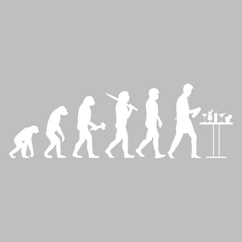 Barkeeper Barmann Bartender Evolution Geschenk