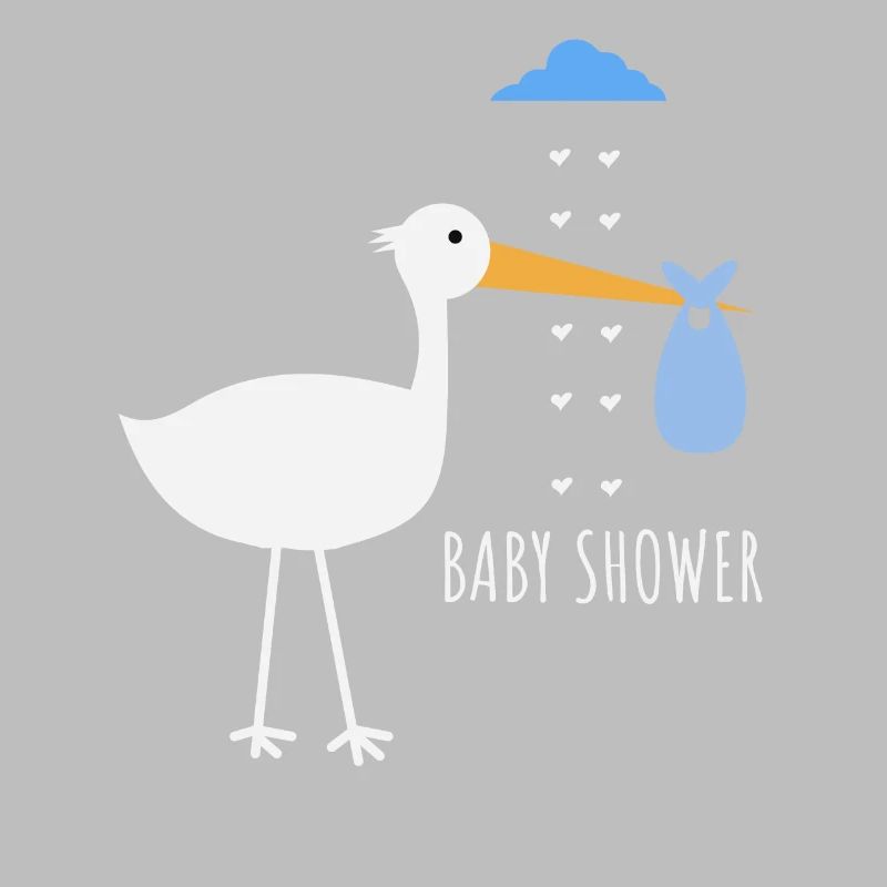 Cigogne de douche de bébé
