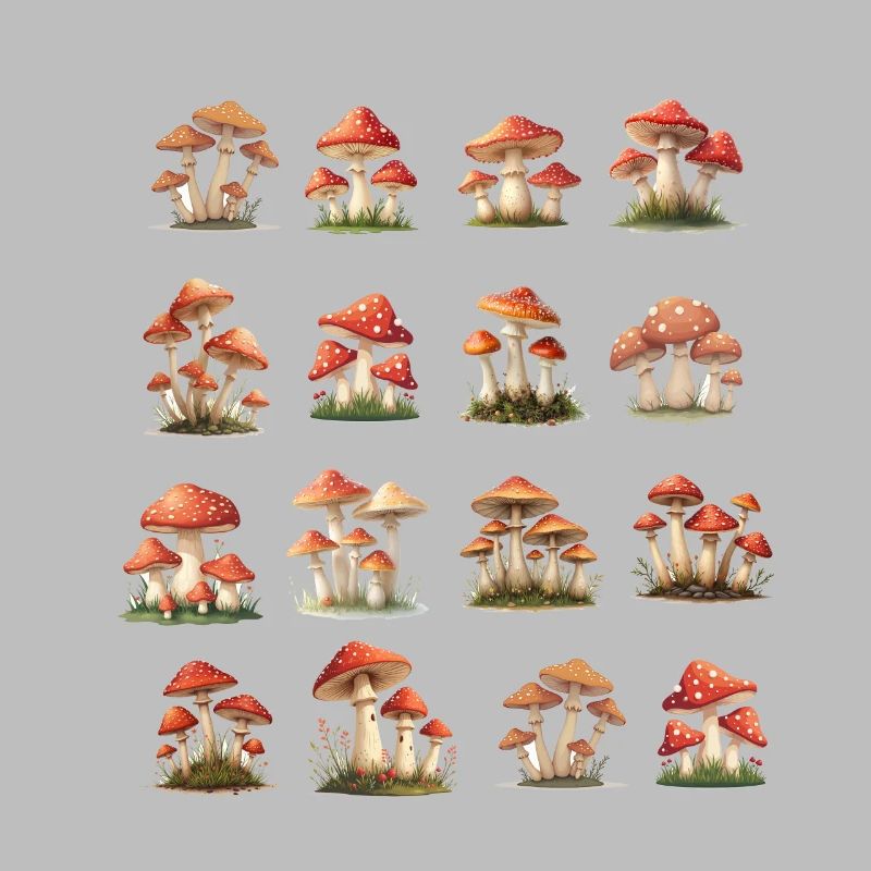 Rote Champignons