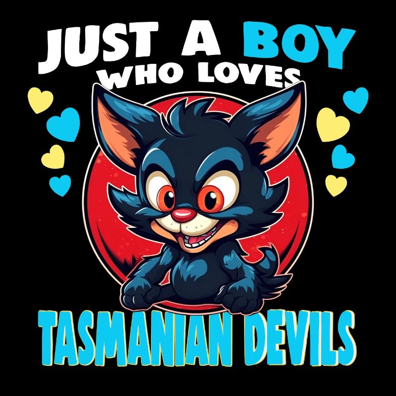 Just a Boy who Loves tasmanian Devils