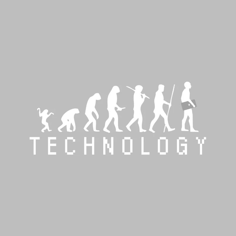Evolution Technologie Laptop PC Console Geschenk