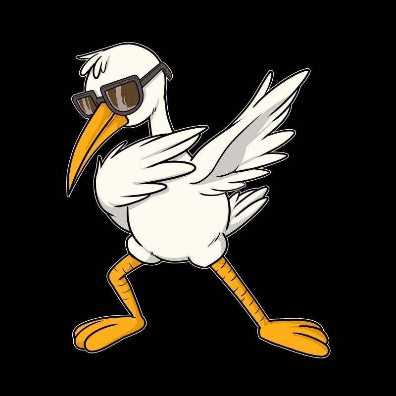 Cool stork dab bird dance float dance step