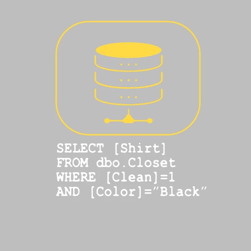 Code Database SQL Sarcasm Developer Gift