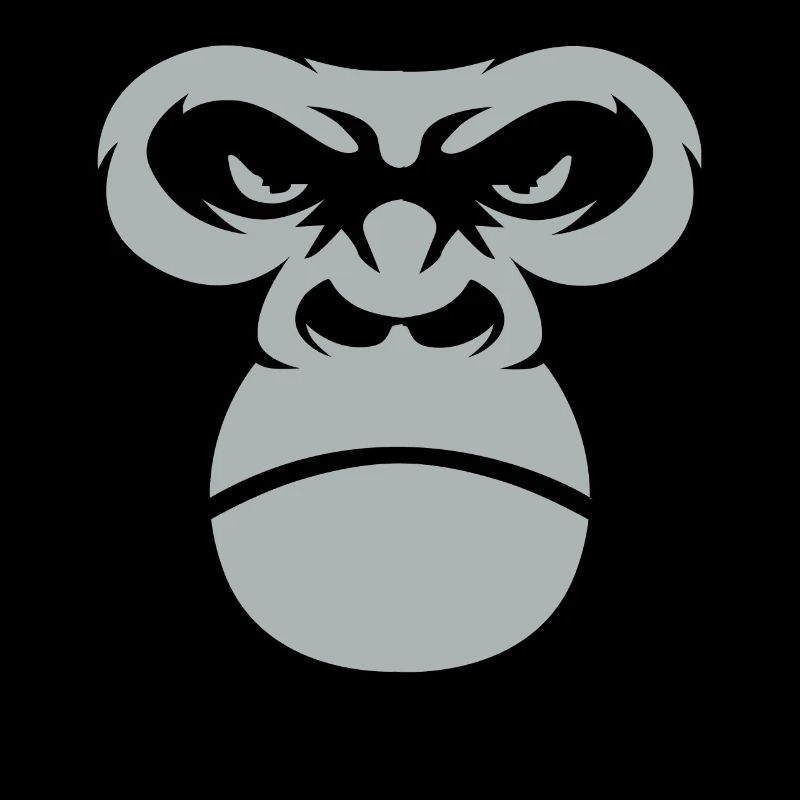 Gorille visage dos d’argent singe cadeau