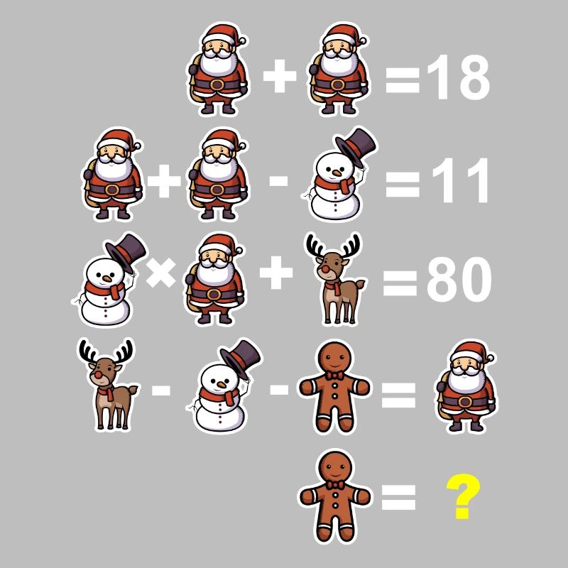 Math riddle math teacher elementary school Christmas