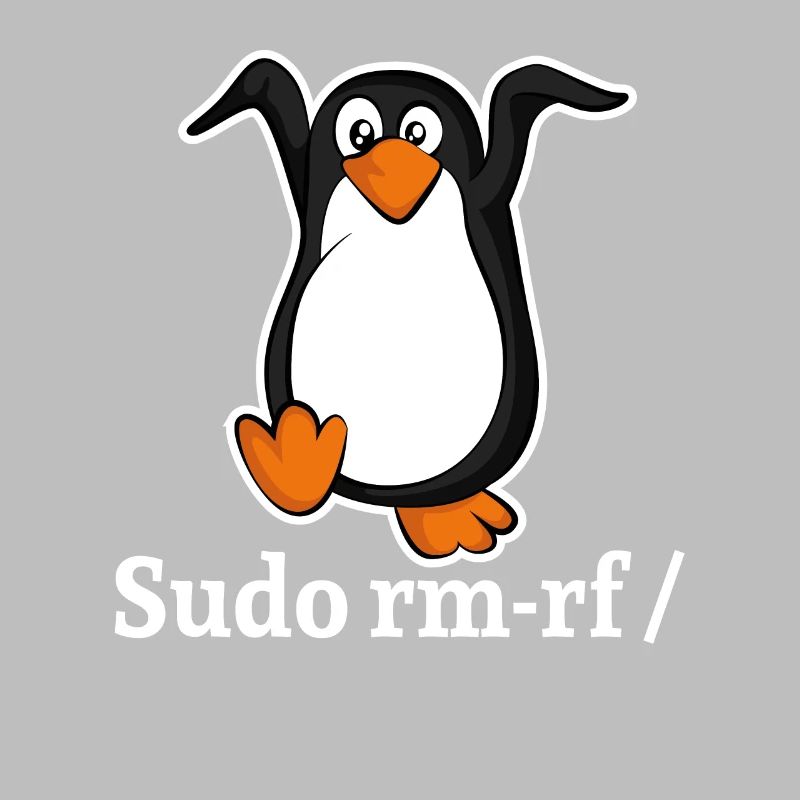 Tux Linux Penguin Sudo Rm Rf | Computer Geek Hack