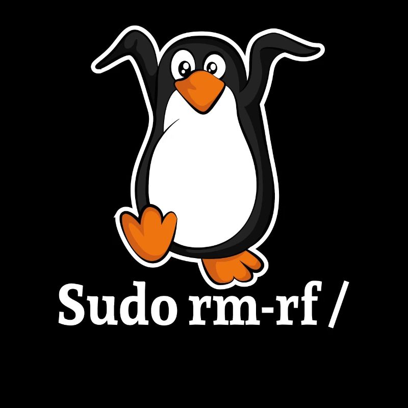 Tux Linux Penguin Sudo Rm Rf | Computer Geek Hack
