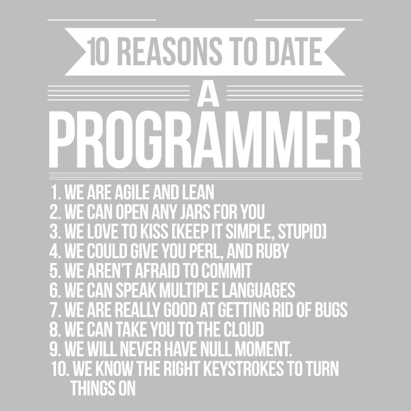 10 raisons de sortir avec un programmeur