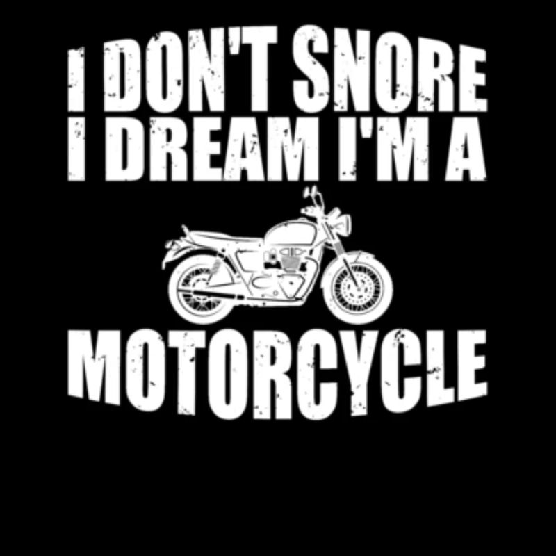 Ich schnarche nicht, ich träume, ich bin ein Motorrad