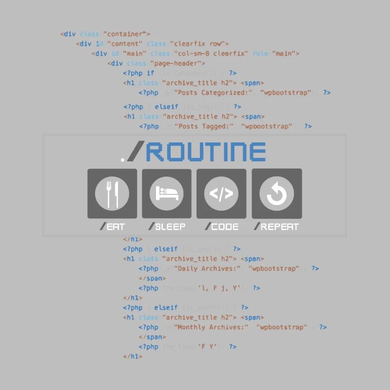 Manger, dormir, coder, répéter, une routine de développeur