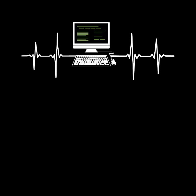 Programmierer EKG Herzschlag Computer Desktop