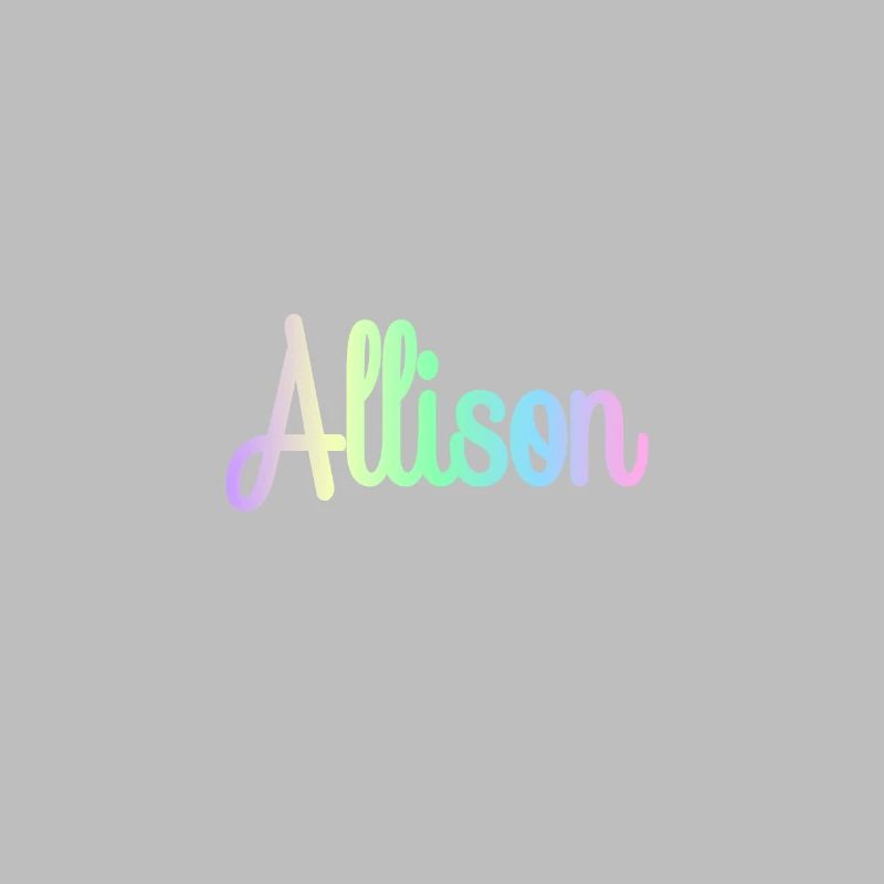 ALLISON Rainbow Minimalist Cursive
