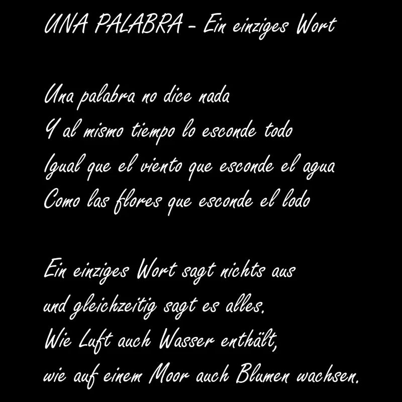Ein einziges Wort