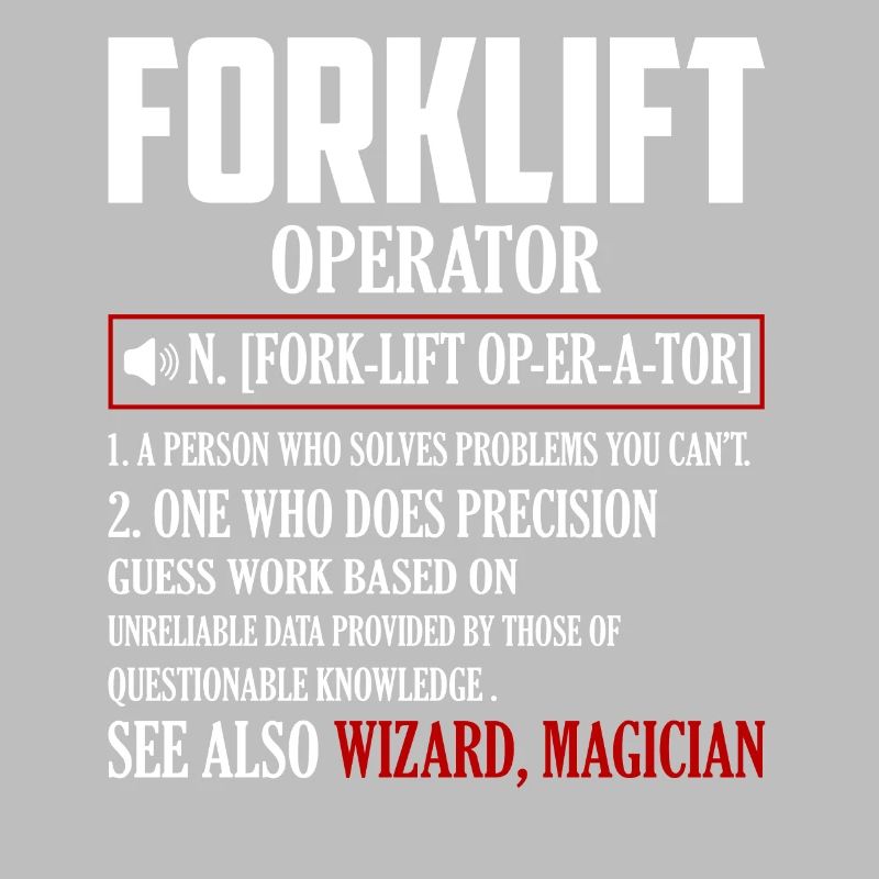 Forklift Operator Noun Driver Forklifter Operator
