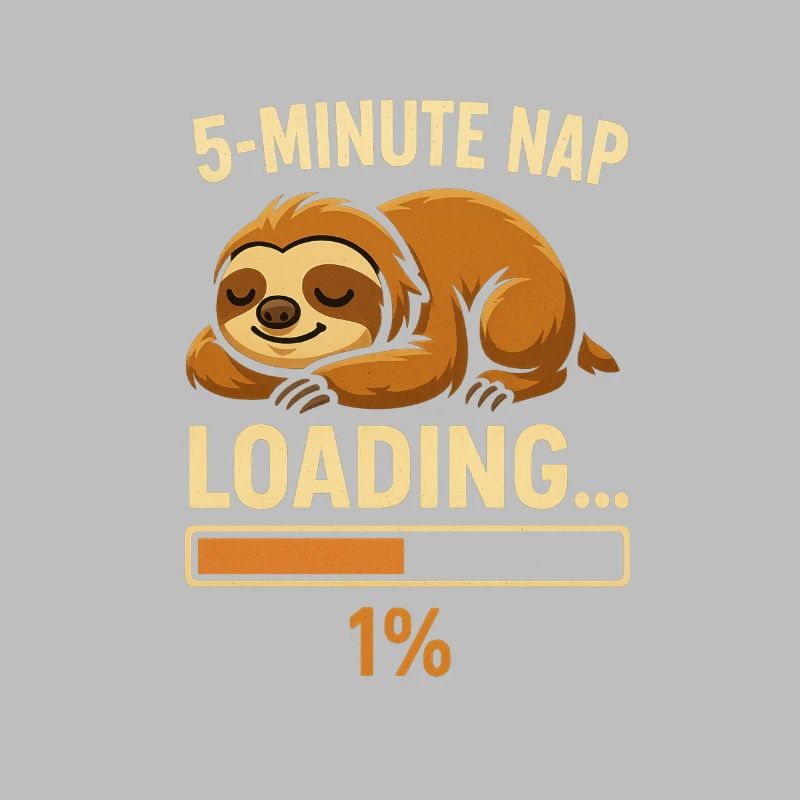 5-Minute Nap Loading… Sloth Progress-Bar Cute