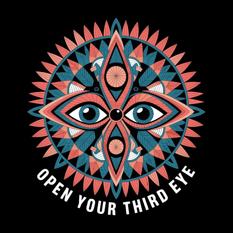 Vibrant Third Eye Mandala Design
